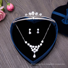 Wedding Earring Necklace Zircon Tiaras